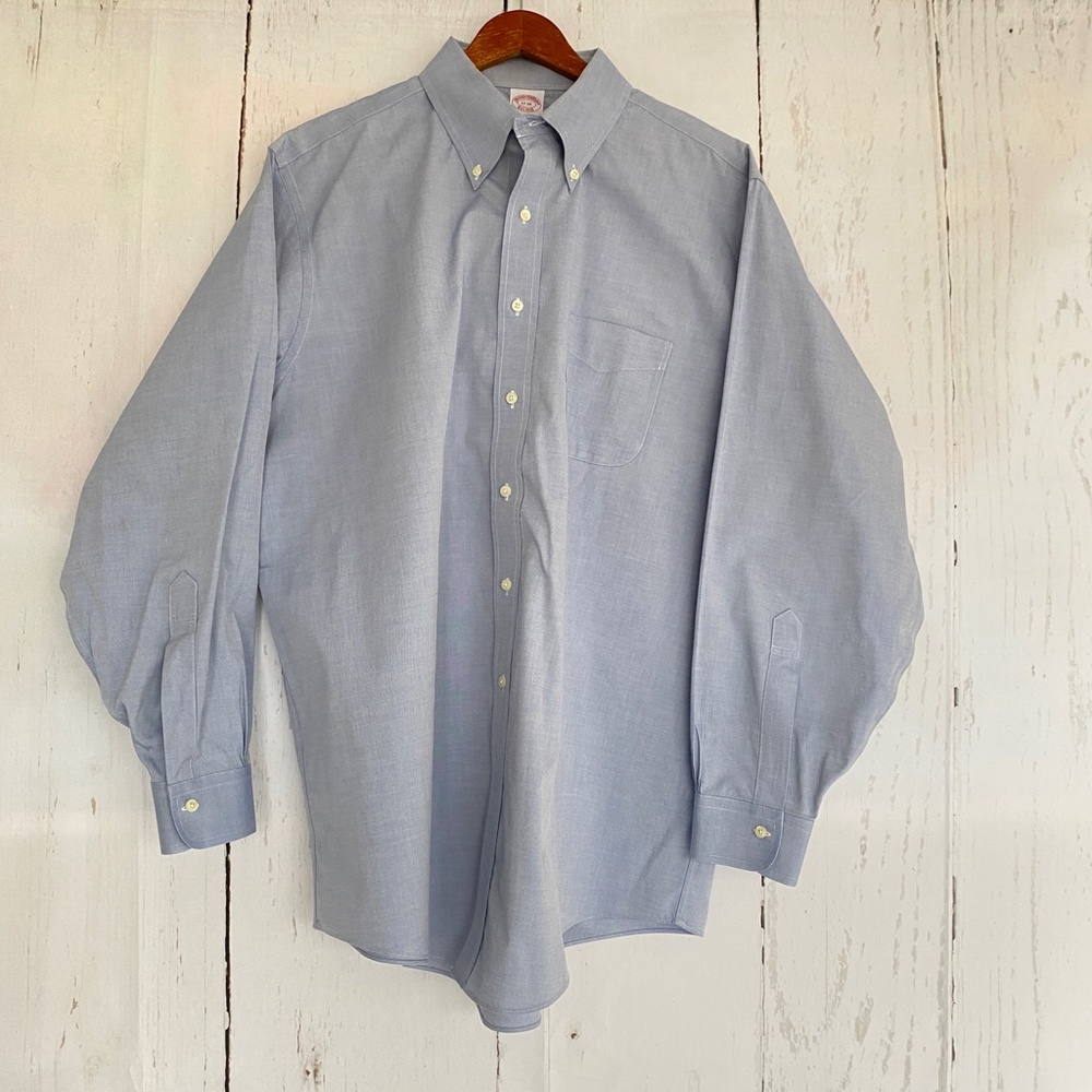 BROOKS BROTHERS Blue Original Polo Button Down 17